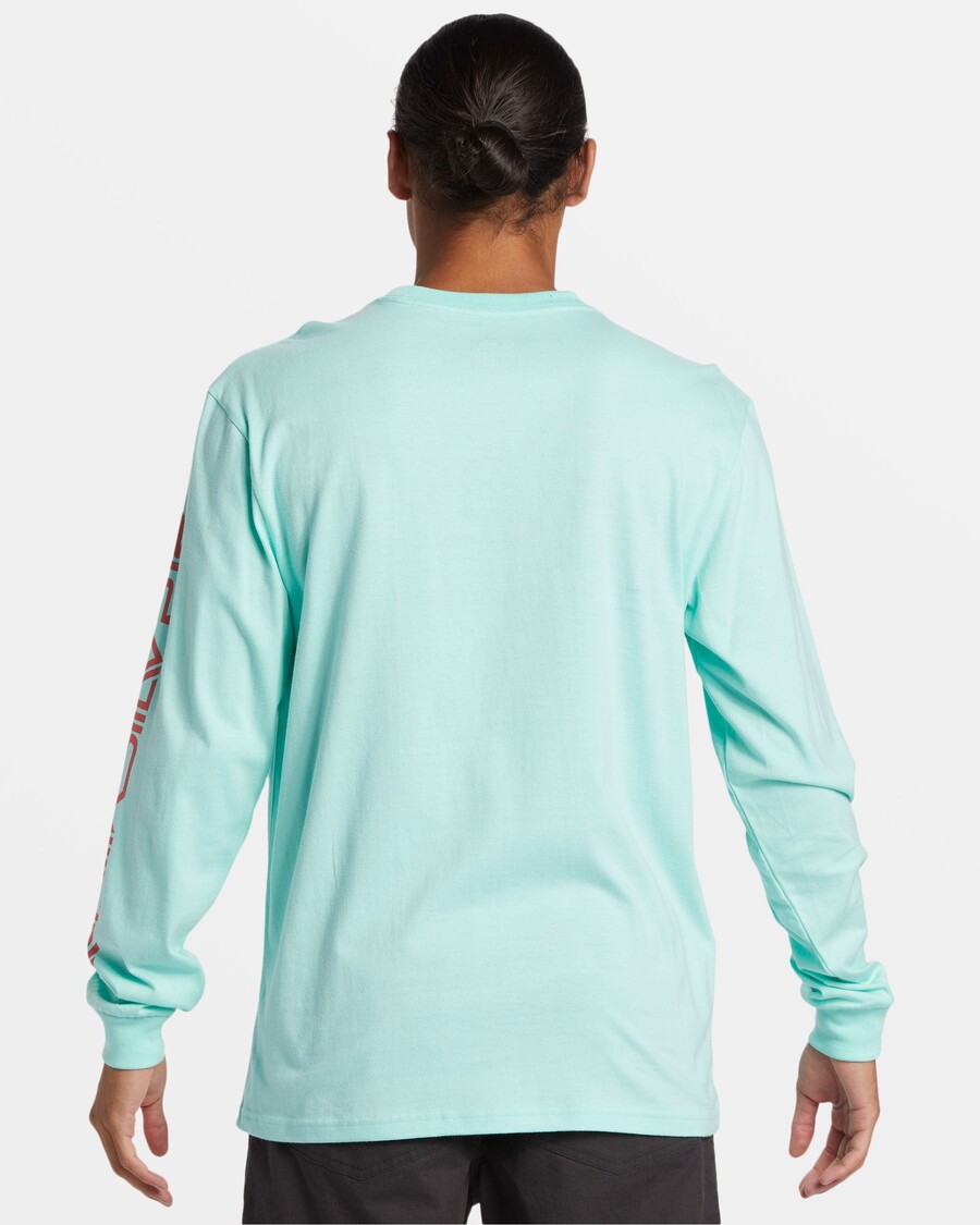 Quik Silver Comp Logo Long Sleeve T-Shirt - Beach Glass