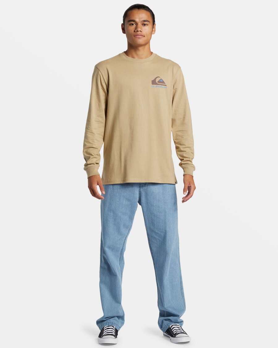 Quik Silver Comp Logo Long Sleeve T-Shirt - Twill