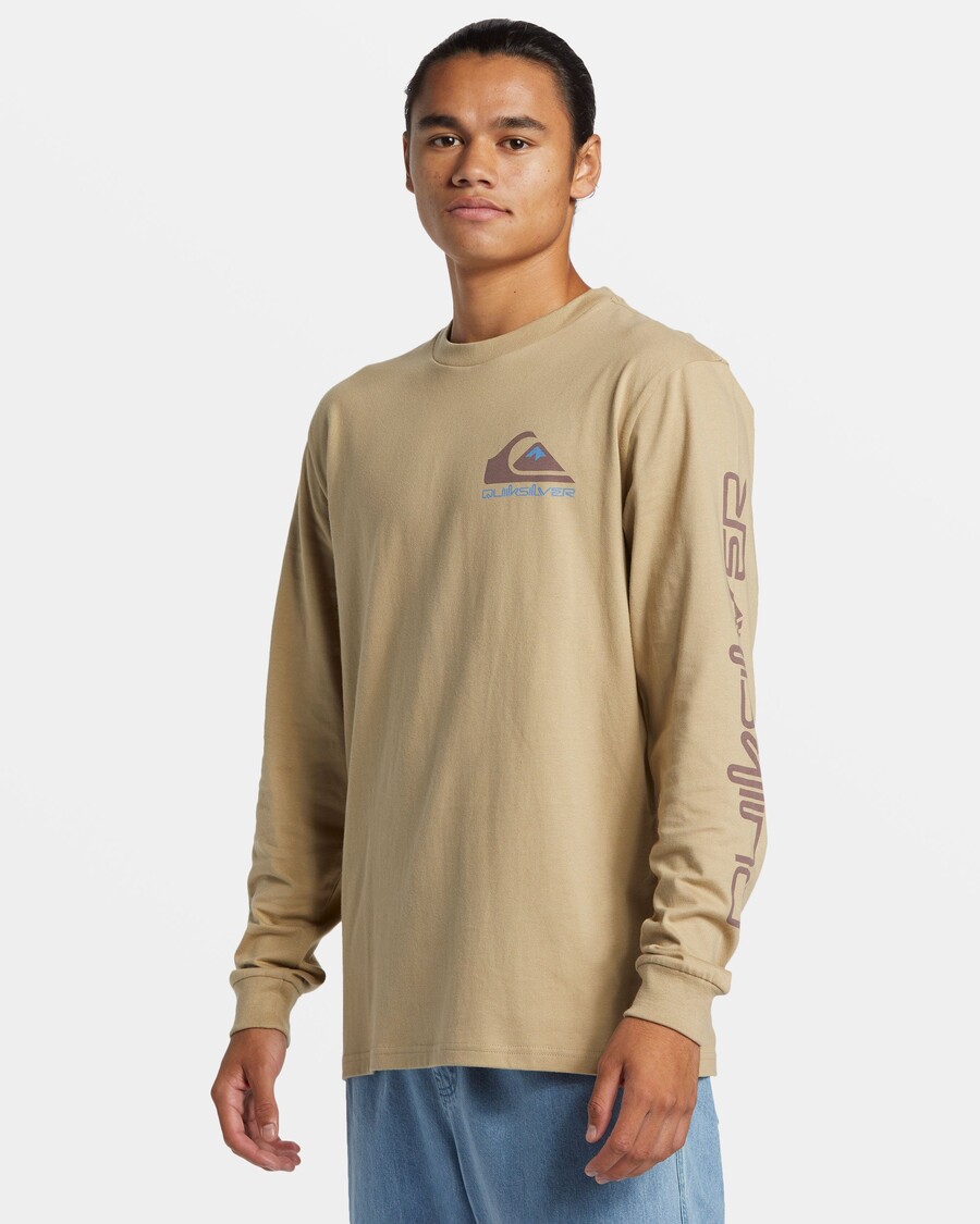 Quik Silver Comp Logo Long Sleeve T-Shirt - Twill