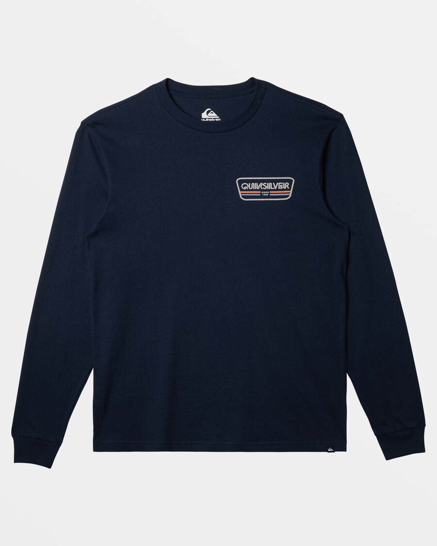 μακρυμάνικο μπλουζάκι Quik ασημί σειρά ζωής - σκούρο ναυτικό