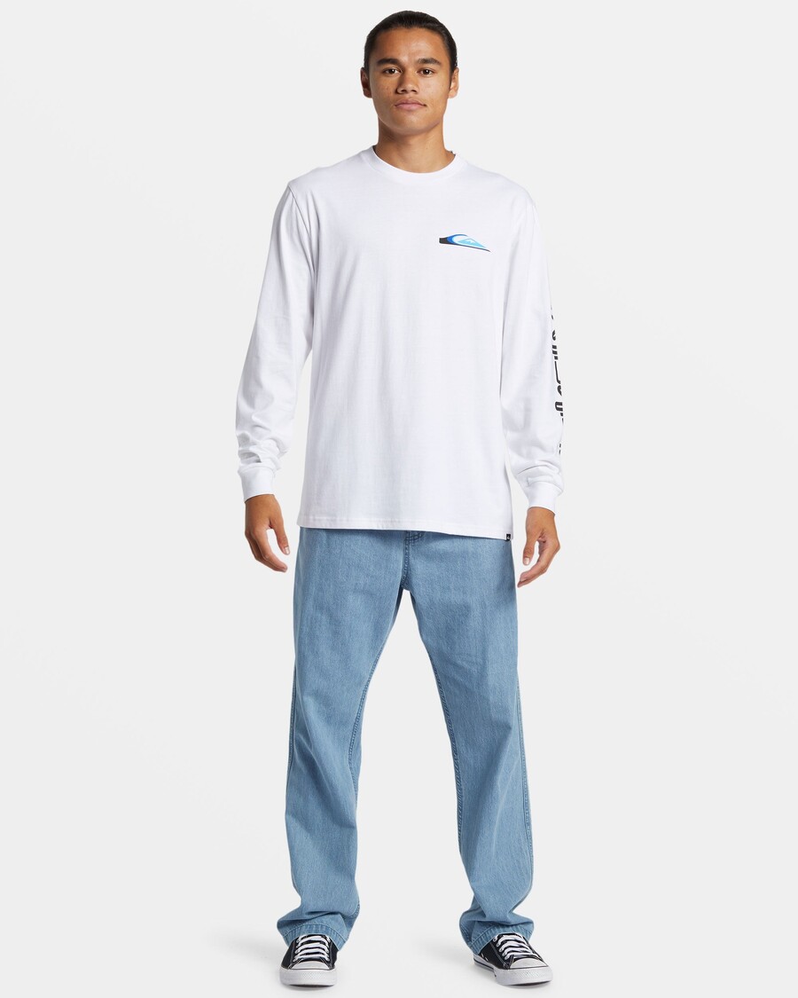 Quik Silver Warp Drive Langermet T-skjorte - Hvit