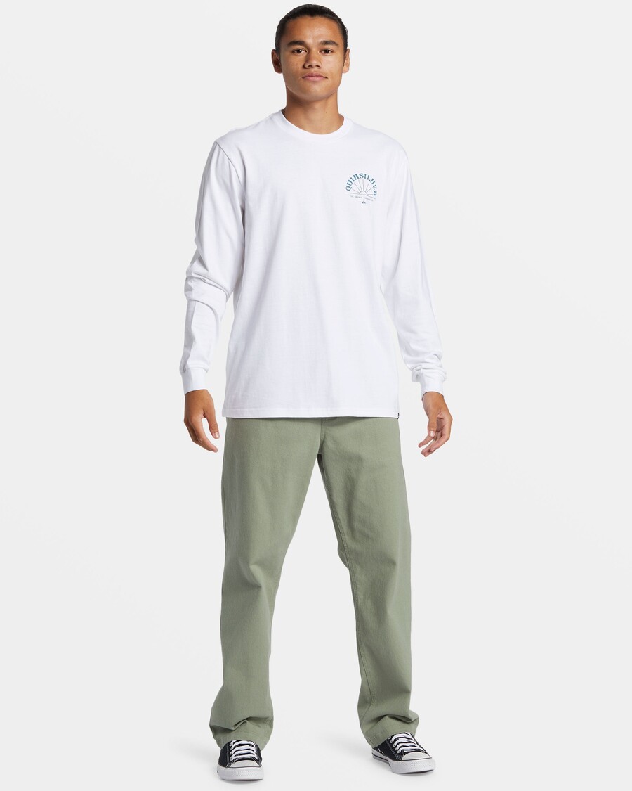 Quiksilver Rays για μέρες μακρυμάνικο μπλουζάκι - λευκό