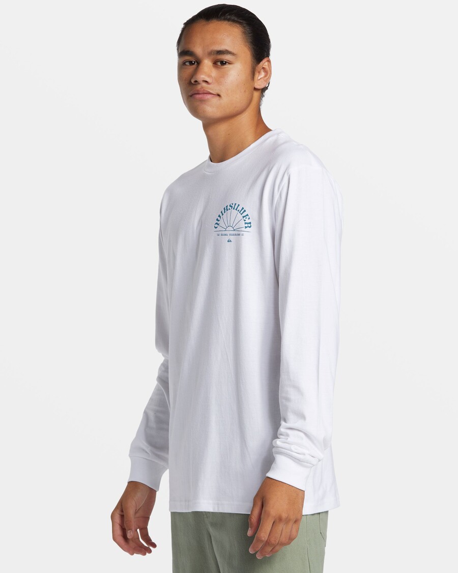 Quiksilver Rays για μέρες μακρυμάνικο μπλουζάκι - λευκό