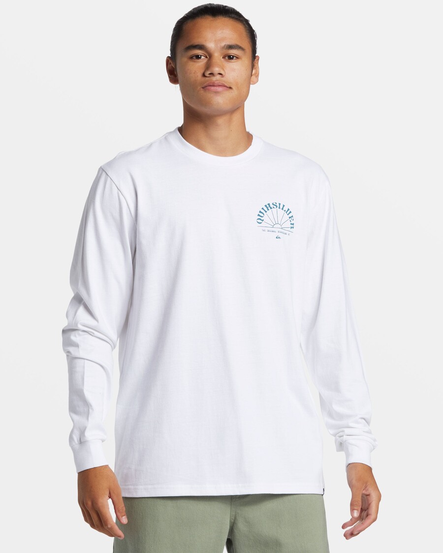 Quiksilver Rays για μέρες μακρυμάνικο μπλουζάκι - λευκό