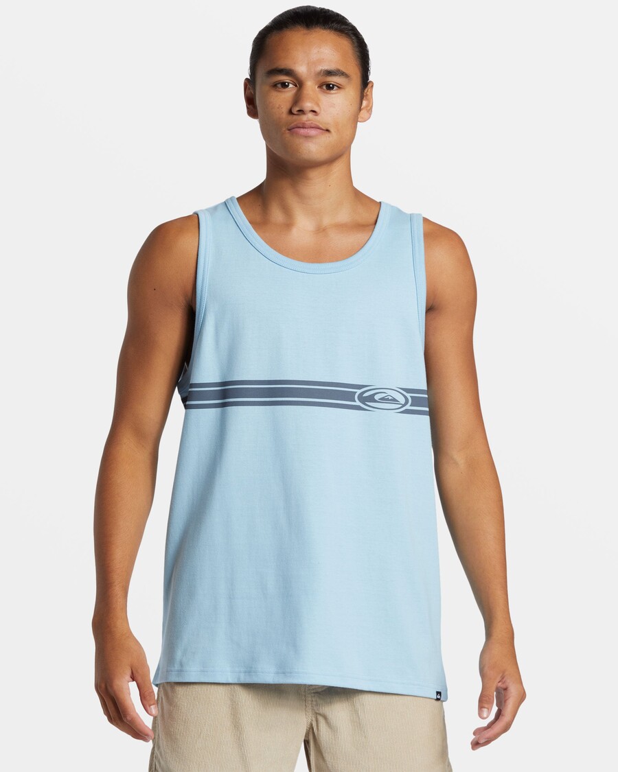 Quiksilver Comp çizgili Tank - Havadar Mavi