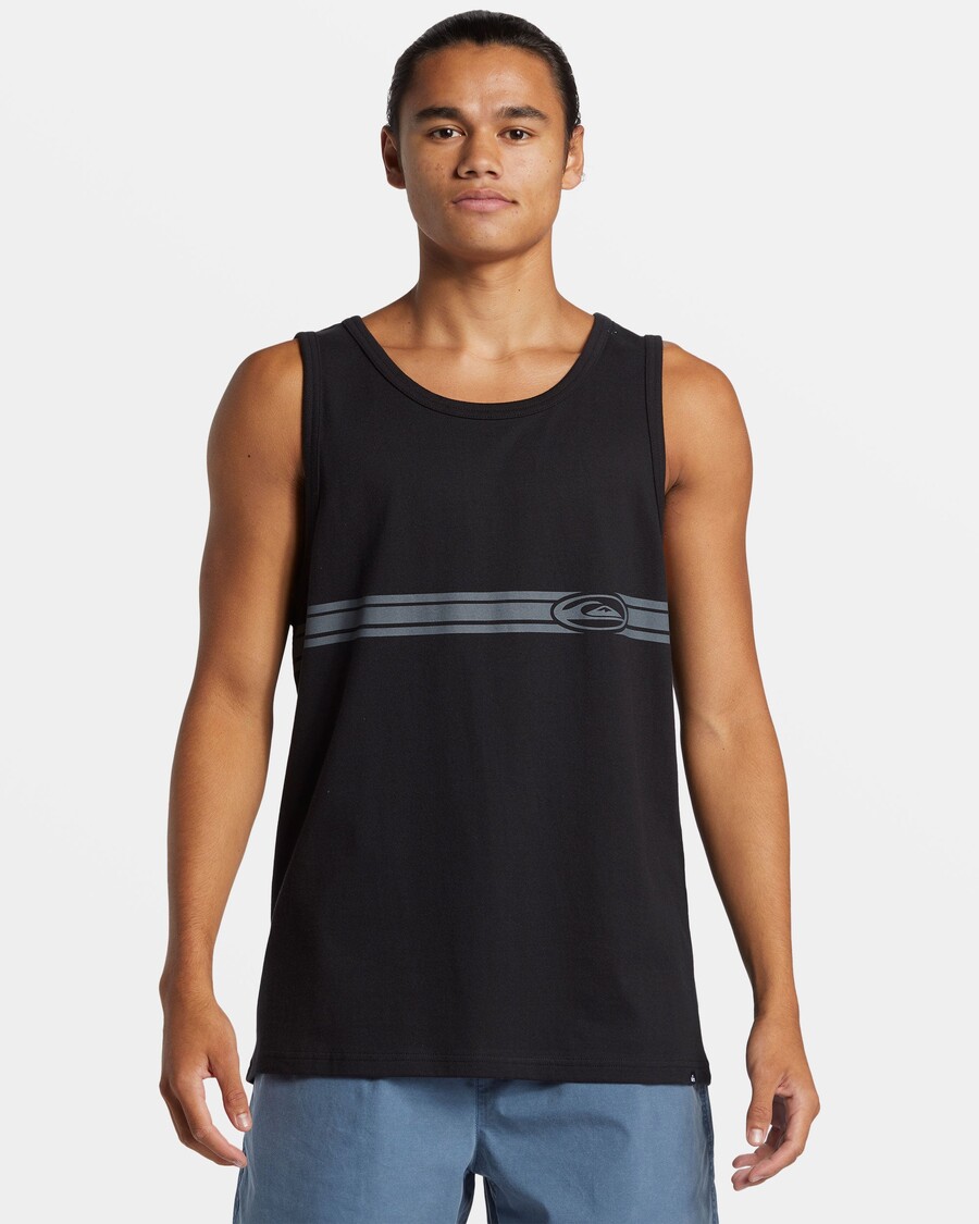 Quiksilver Comp çizgili Atlet - Siyah
