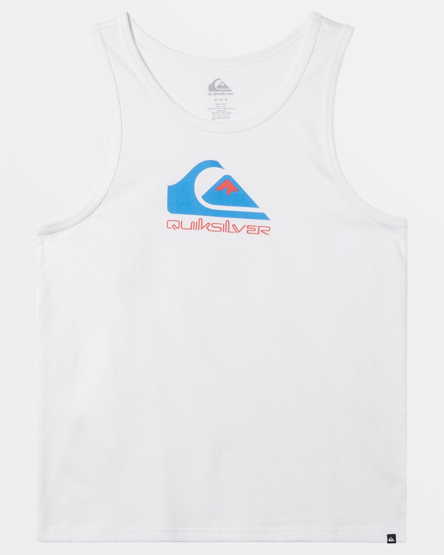 Camiseta Sin Mangas Quiksilver Comp Logo - Blanco