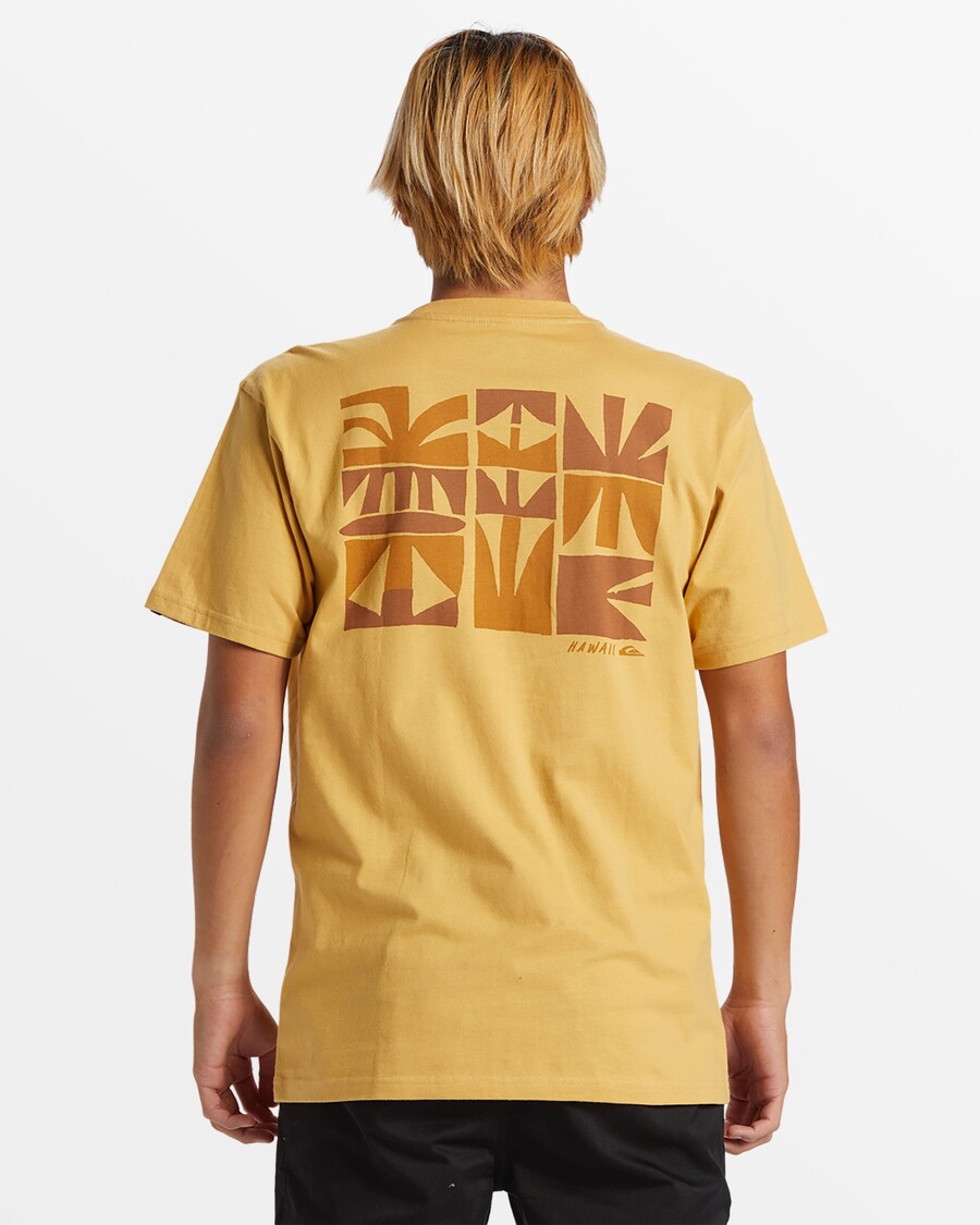 Quik Stříbrné Tribal Tribal Jungle Tričko - Podzimní List