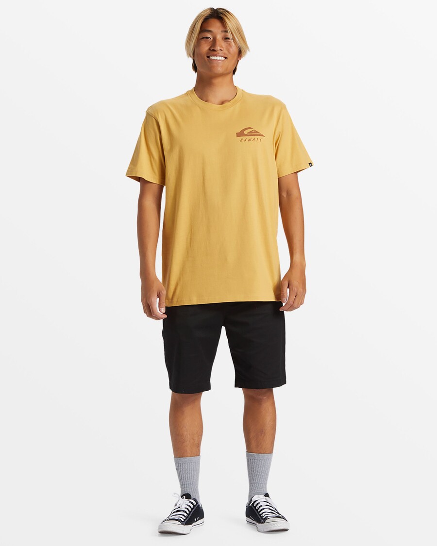 Quik Stříbrné Tribal Tribal Jungle Tričko - Podzimní List