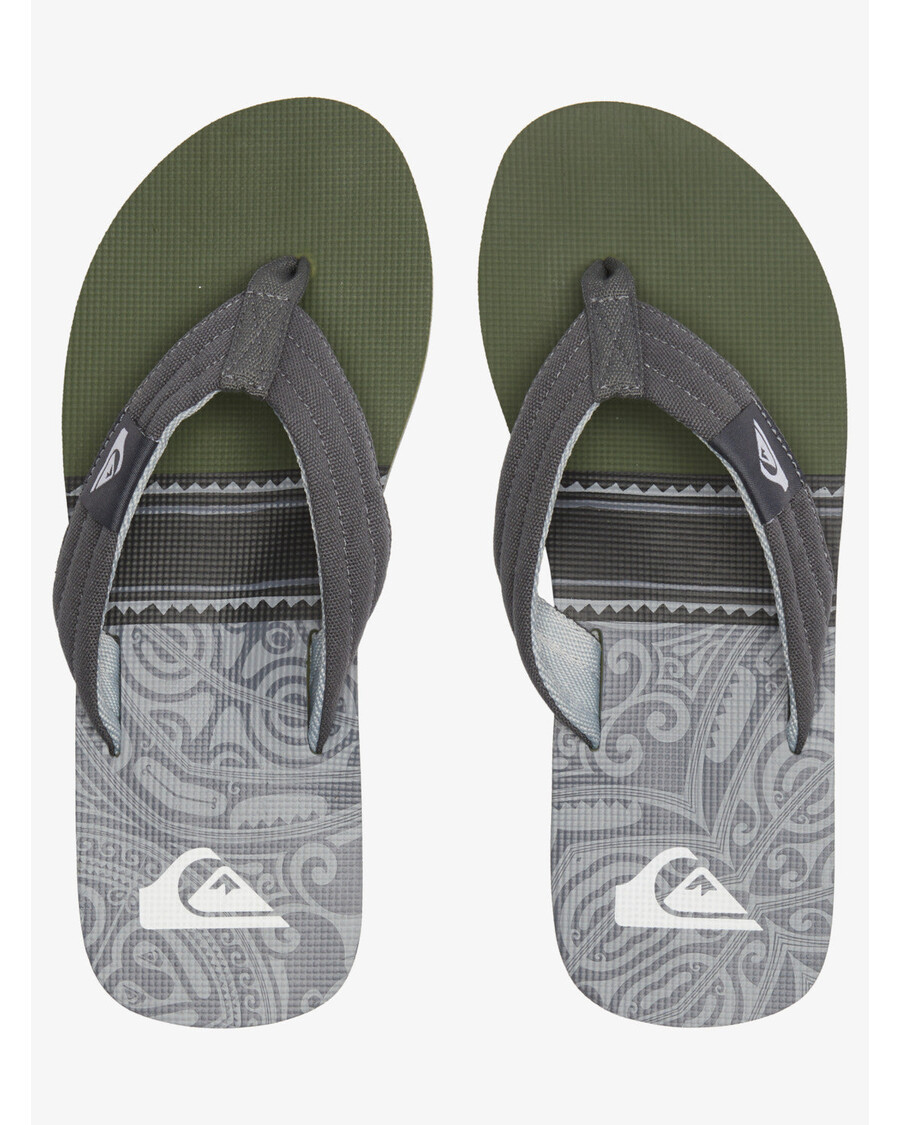 Quiksilver Molokai Layback Basutės - Juodos/žalios/pilkos