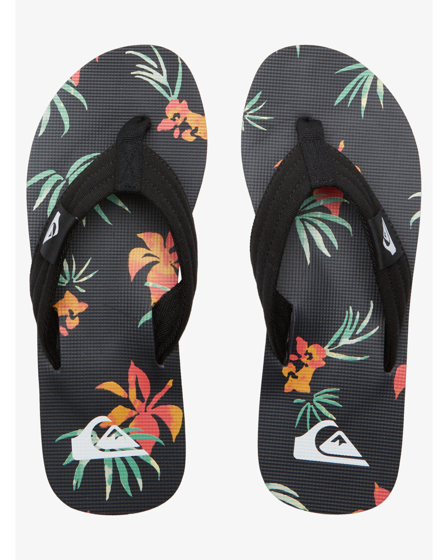 Сандалии Quiksilver Molokai - черный/оранжевый/зеленый