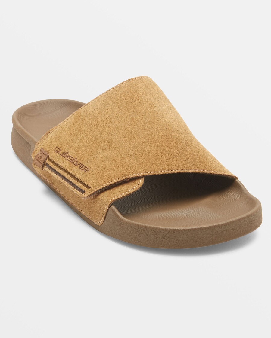 πέδιλα Slide Suede Quiksilver Rivi - μαύρισμα 1