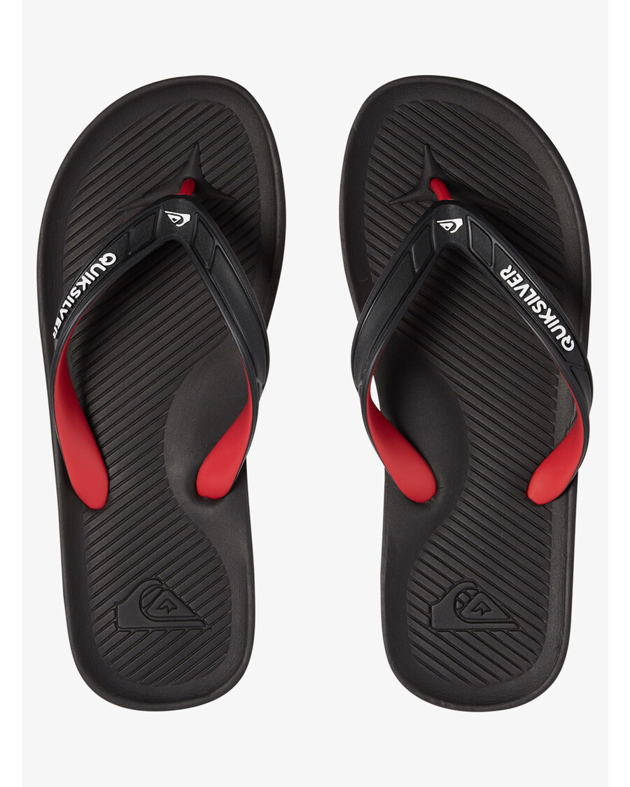 Quik Silver Haleiwa Flip-Flops - Black/Red/Green