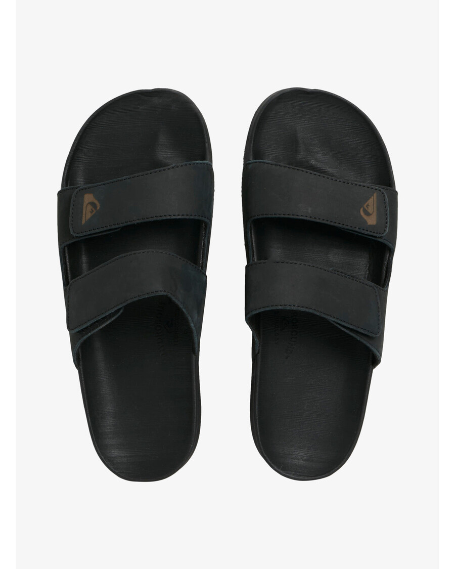 Кожаные сандалии с двойной регулировкой Quiksilver Rivi - черный 1