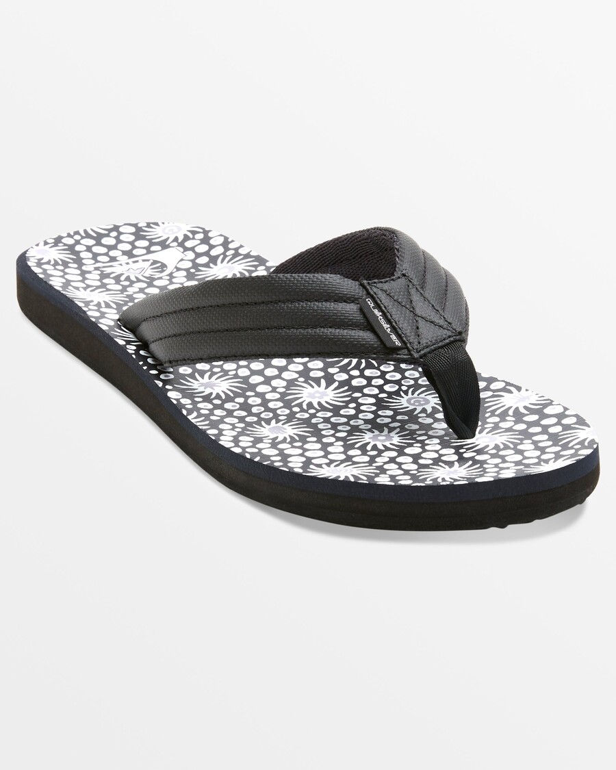 Quiksilver Sandaler Med Carvertryck - Svart/vit/grå