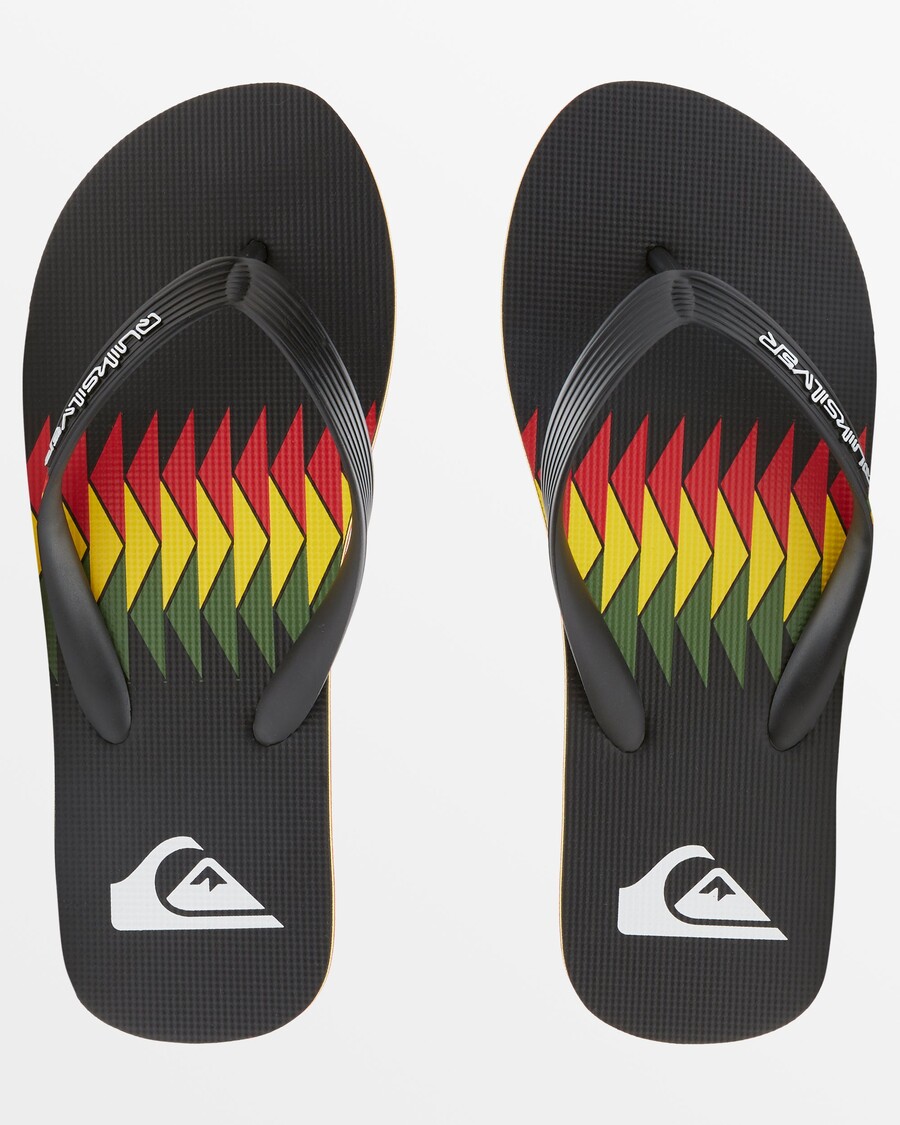 σανδάλια Quiksilver Molokai Art Ii - μαύρα/κόκκινα/πράσινα