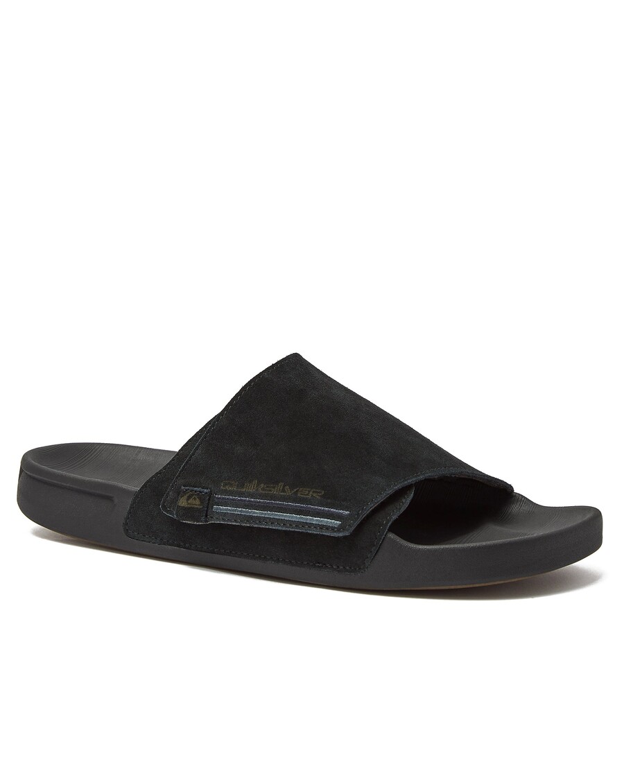 πέδιλα Slide Suede Quiksilver Rivi - μαύρο 1