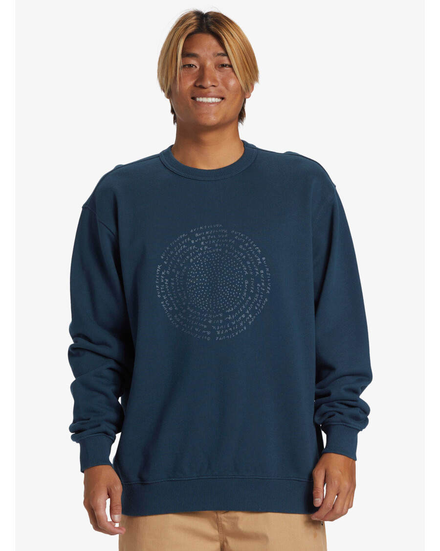 Quik Silver Blank Canvas Alex Kopps Crew Neck Sweatshirt - Midnight Navy