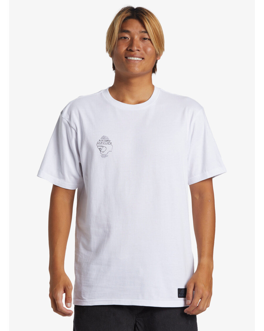 Quik Silver Blank Canvas Alex Kopps Short Sleeve Can T-Shirt - White