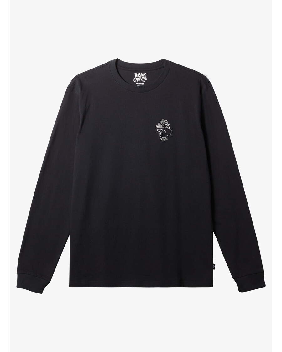 Quik ασημί κενό καμβάς Alex Kopps μακρυμάνικο μπλουζάκι κονσέρβας - μαύρο