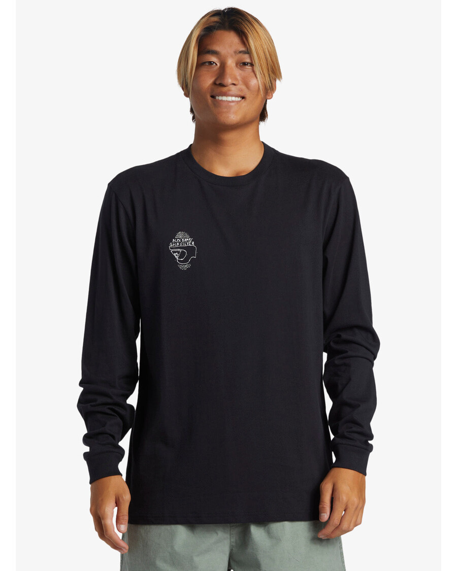 Quik ασημί κενό καμβάς Alex Kopps μακρυμάνικο μπλουζάκι κονσέρβας - μαύρο