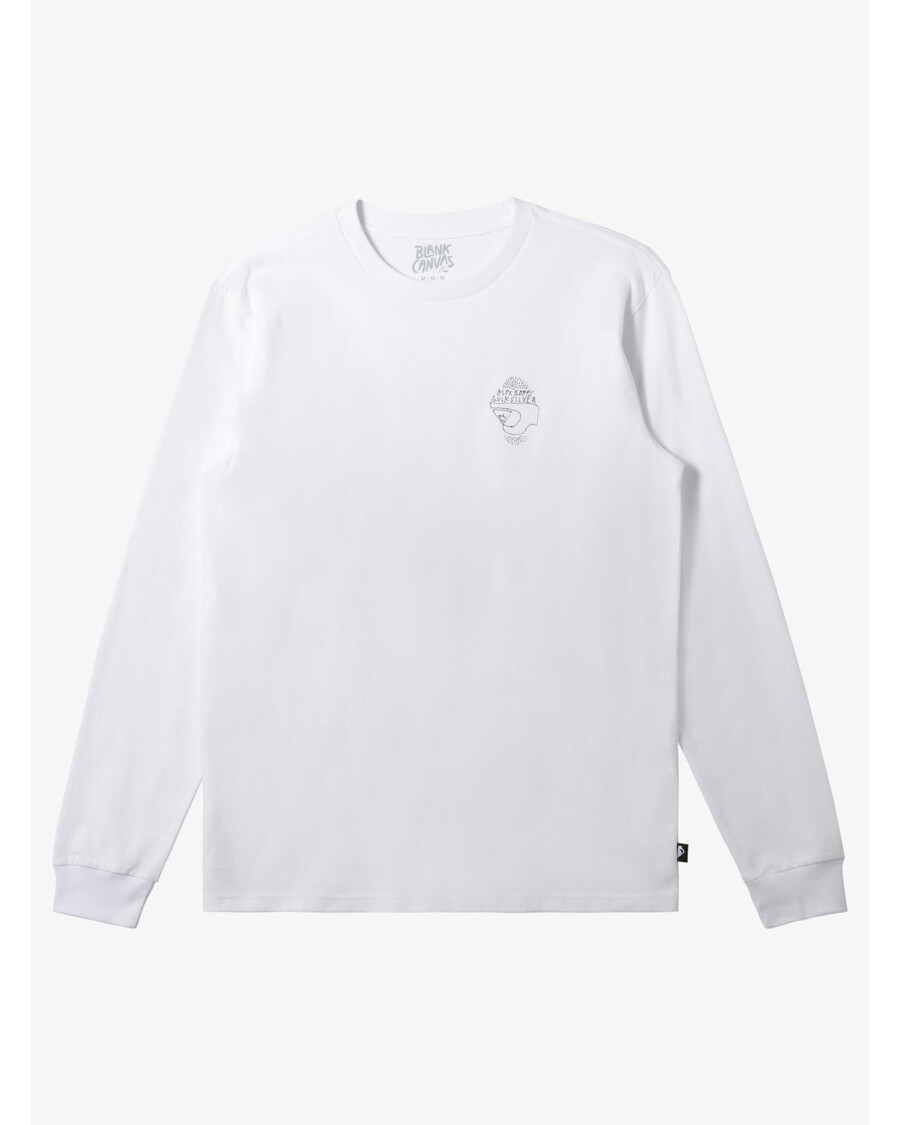 Quik Silver Blank Canvas Alex Kopps Long Sleeve Can T-Shirt - White