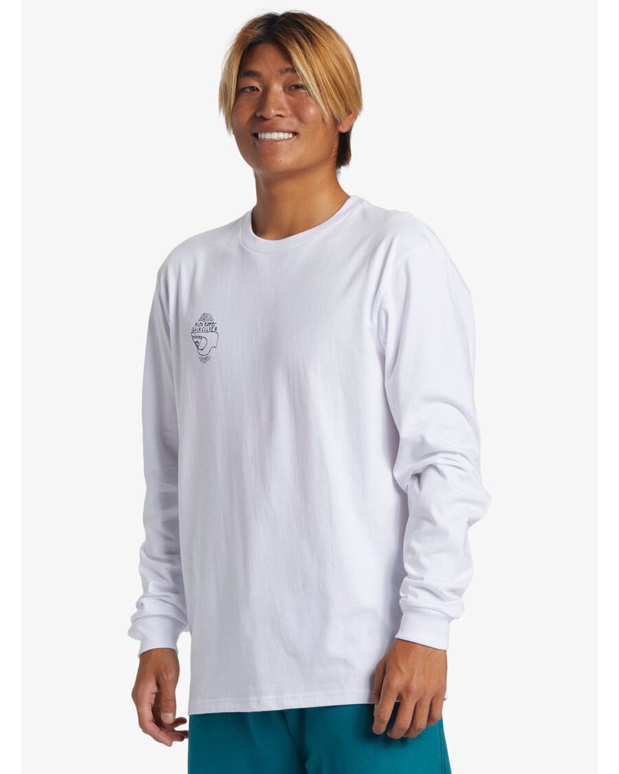 Quik Silver Blank Canvas Alex Kopps Long Sleeve Can T-Shirt - White