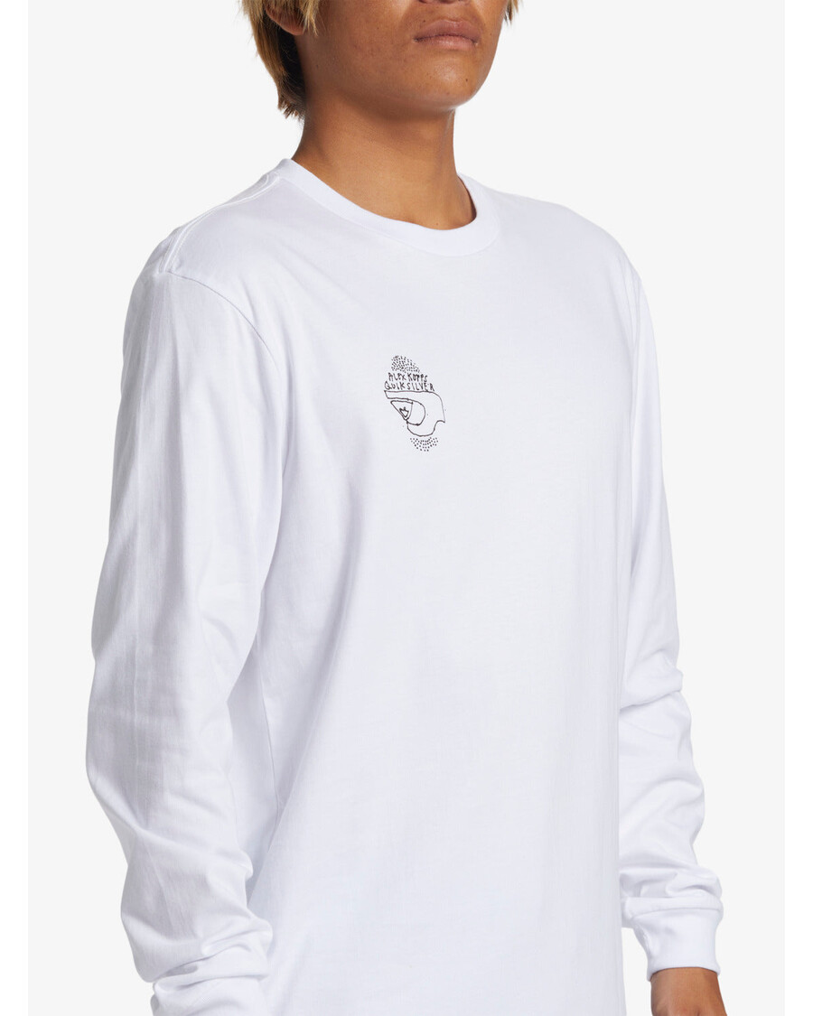 Quik Silver Blank Canvas Alex Kopps Long Sleeve Can T-Shirt - White