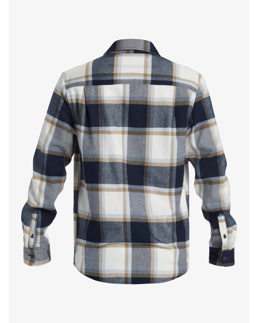 Quik Silver DNA Flannel Long Sleeve Top - Dark Navy DNA Flannel