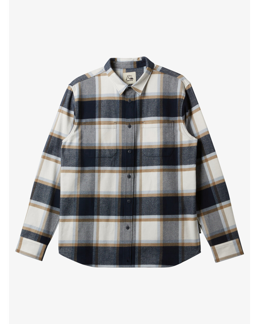 Quik Silver DNA Flannel Long Sleeve Top - Dark Navy DNA Flannel