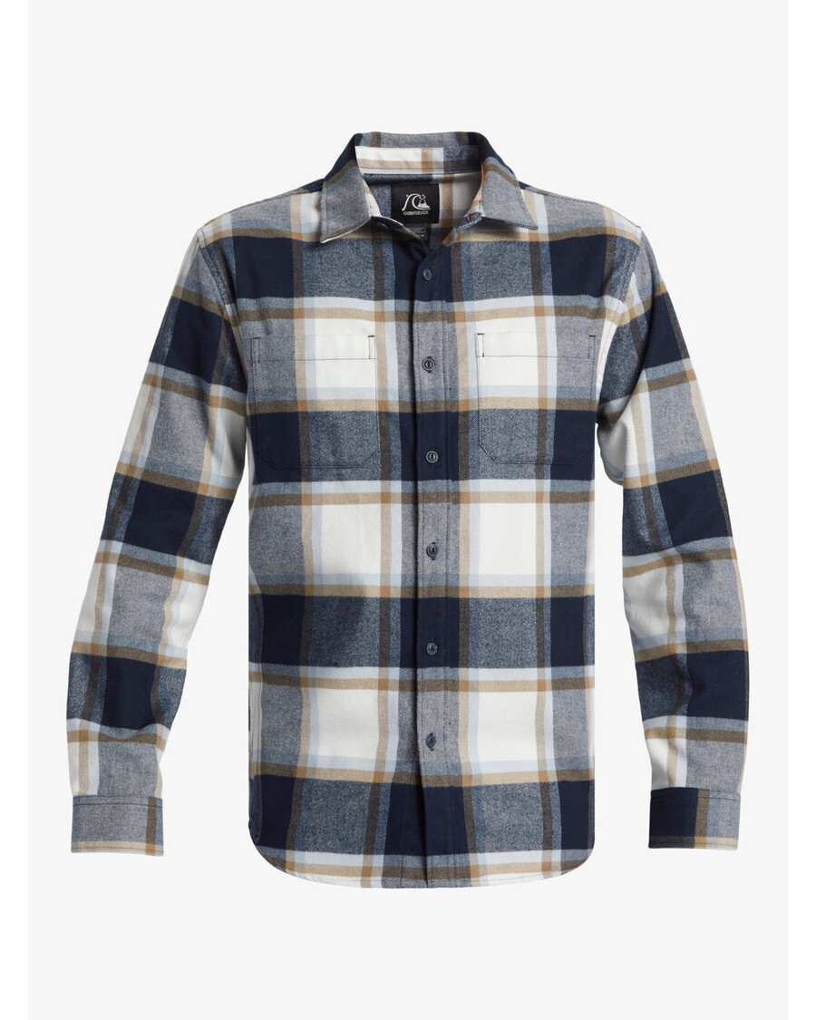 Quik Silver DNA Flannel Long Sleeve Top - Dark Navy DNA Flannel