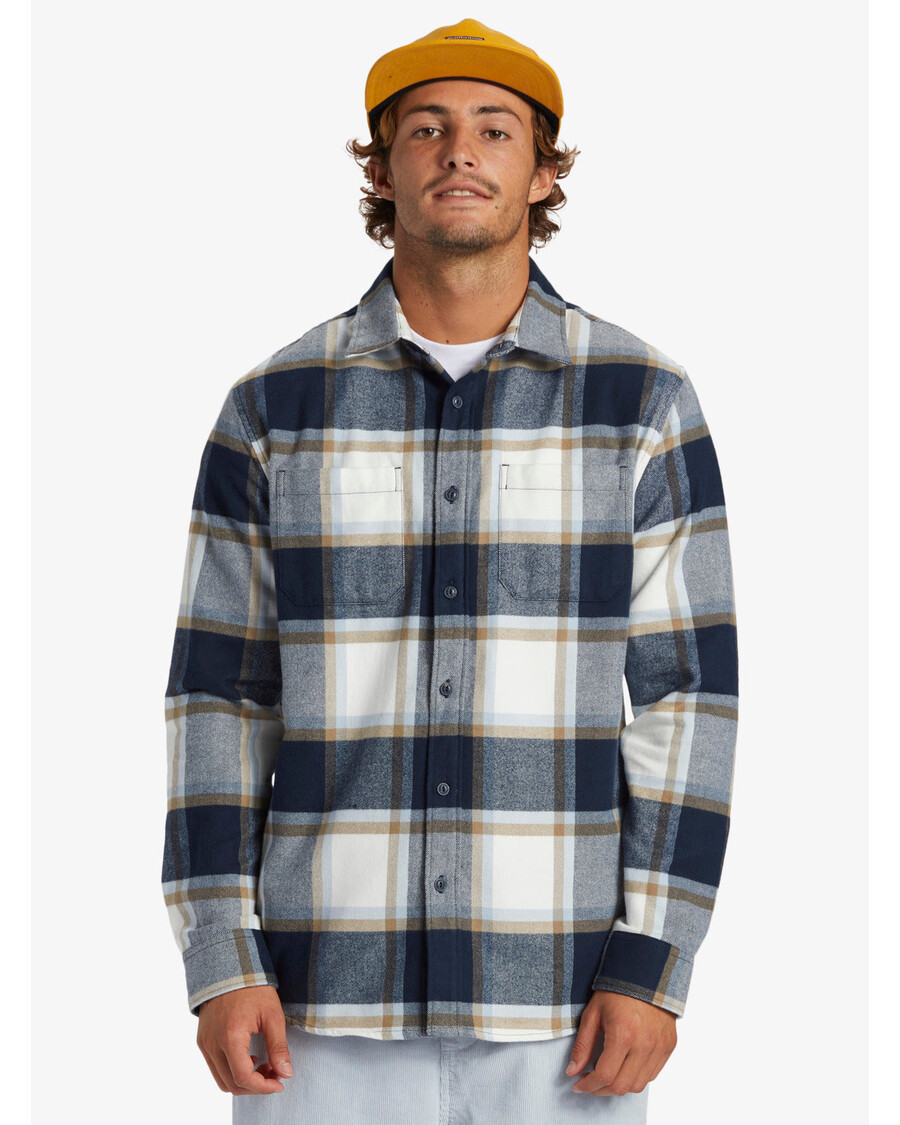 Quiksilver Dna Flanell Långärmad Topp - Mörk Marinblå Dna Flanell