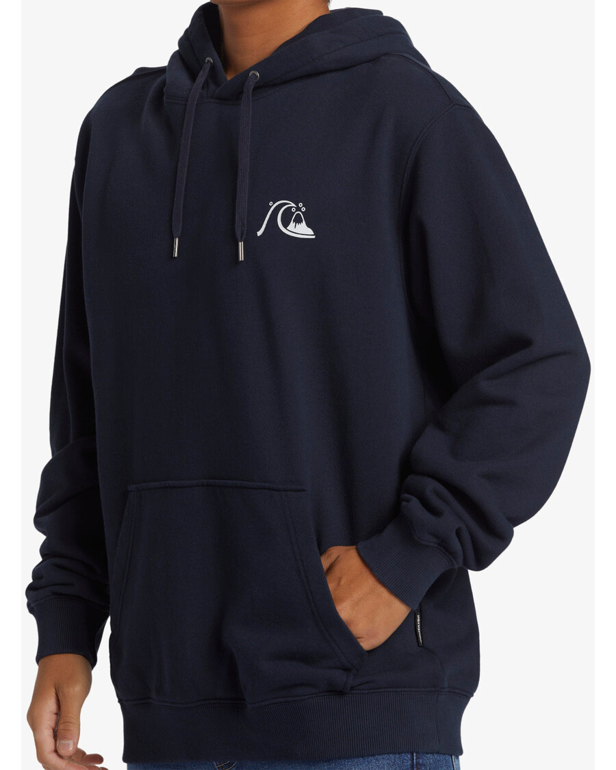 Mikina S Kapucí Quiksilver Dna Bubble Logo - Dark Navy