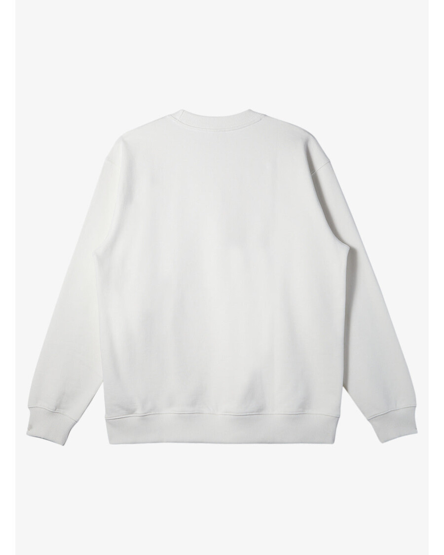 Hanorac Cu Degajat Crewgate Quiksilver Dna Bubble Logo - Alb Ca Zapada