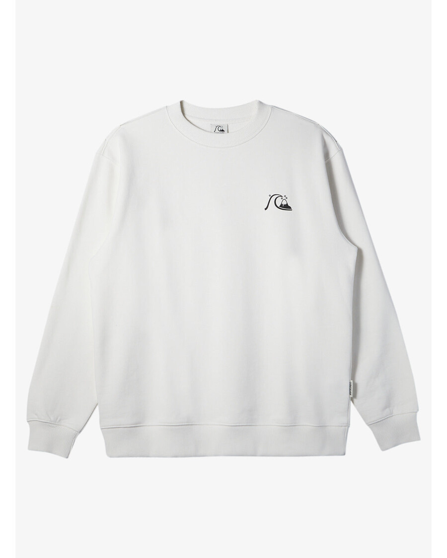 Quiksilver Dna Bubble Logotyp Crewneck Sweatshirt - Snövit