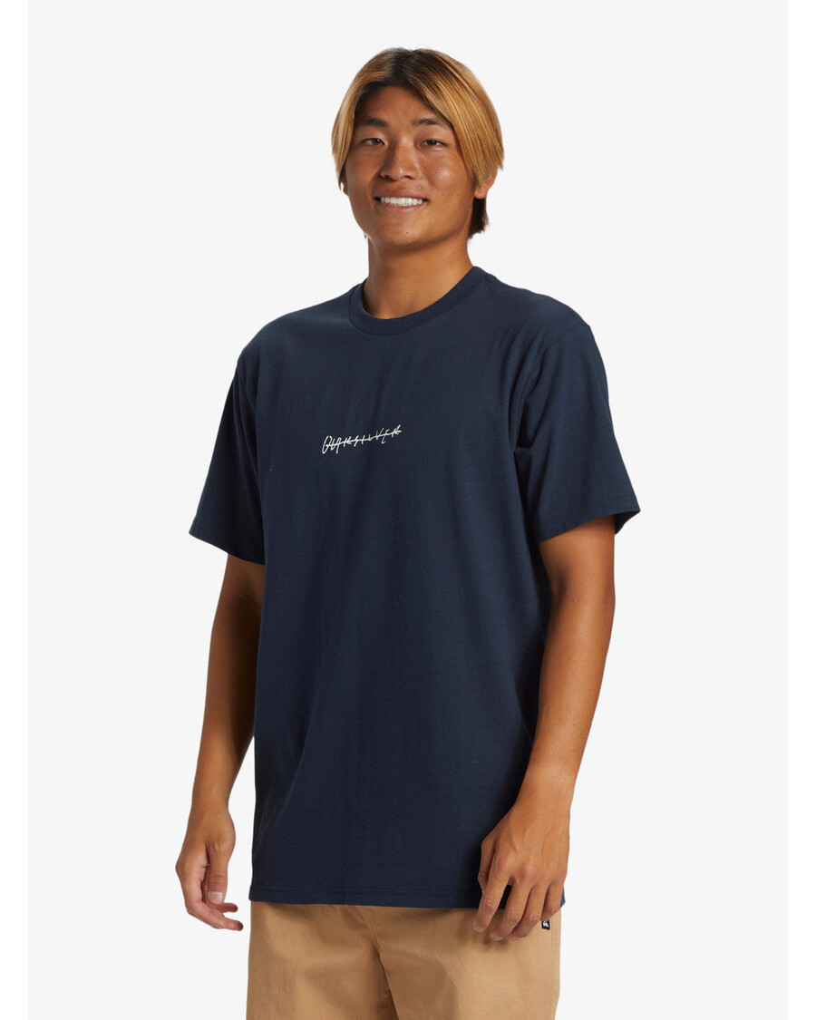 Quik Silver Rushed Logo Dna Tričko - Dark Navy