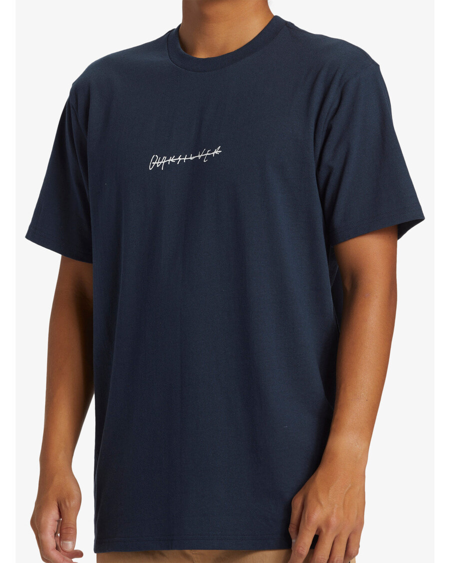 Quik Silver Rushed Logo Dna Tričko - Dark Navy