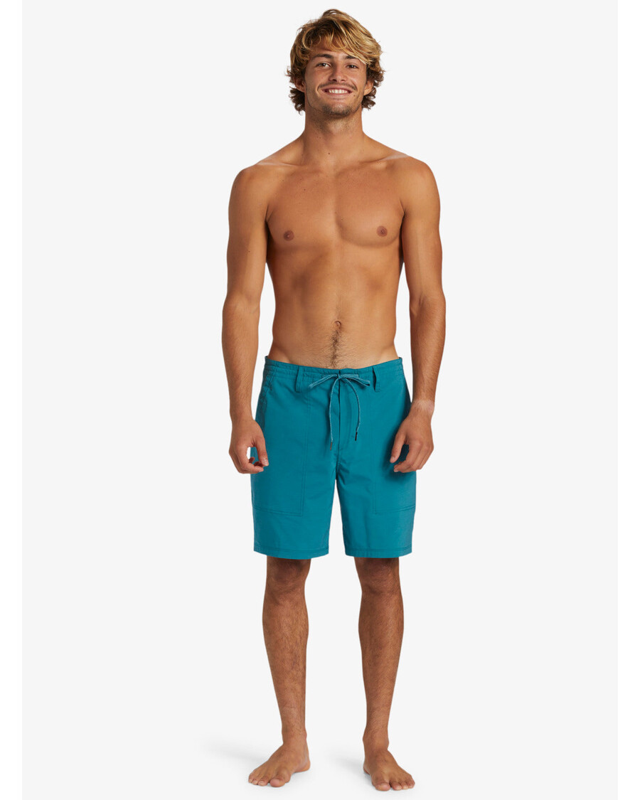 Pantaloni Scurți Hibrid Quiksilver Dna Amphibian 18.5" - Albastru Colonial