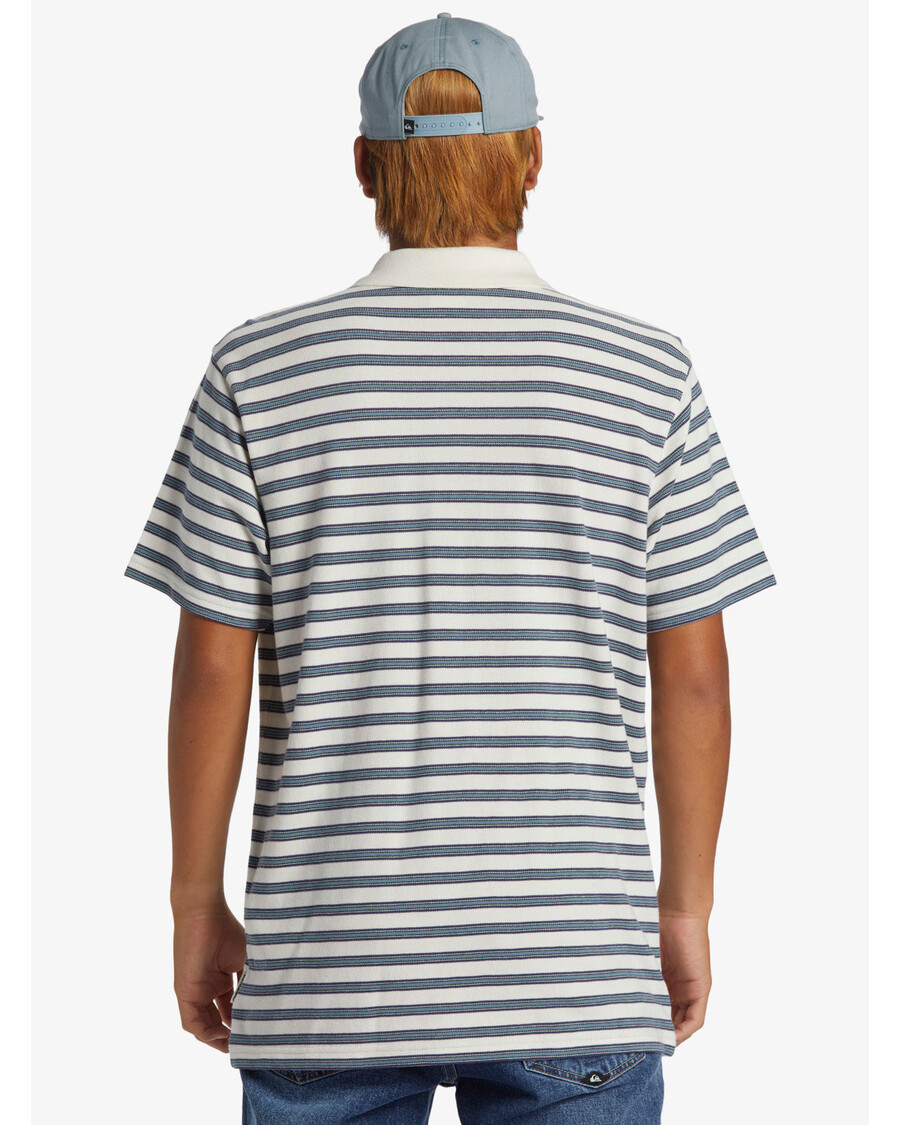 куиксилвер дна поло црев нецк топ - снежно бели дна поло пикуе