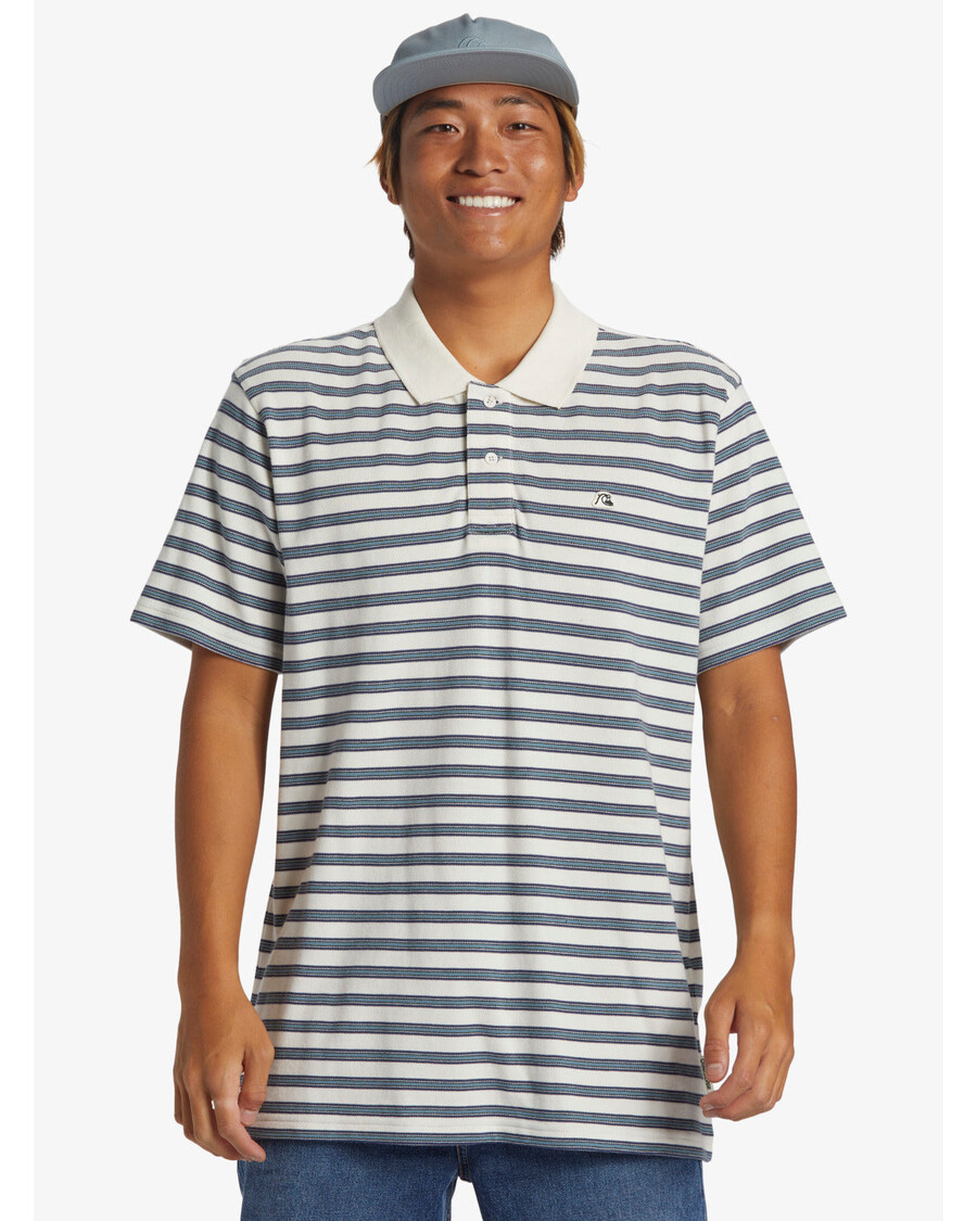 Quiksilver Dna Polo Crew Top Neck - χιόνι λευκό Dna Polo Pique