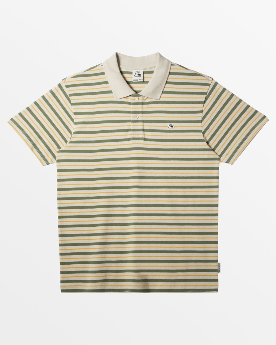 Quiksilver Dna Polo Crew Gat Top - Silver Birch Dna Polo