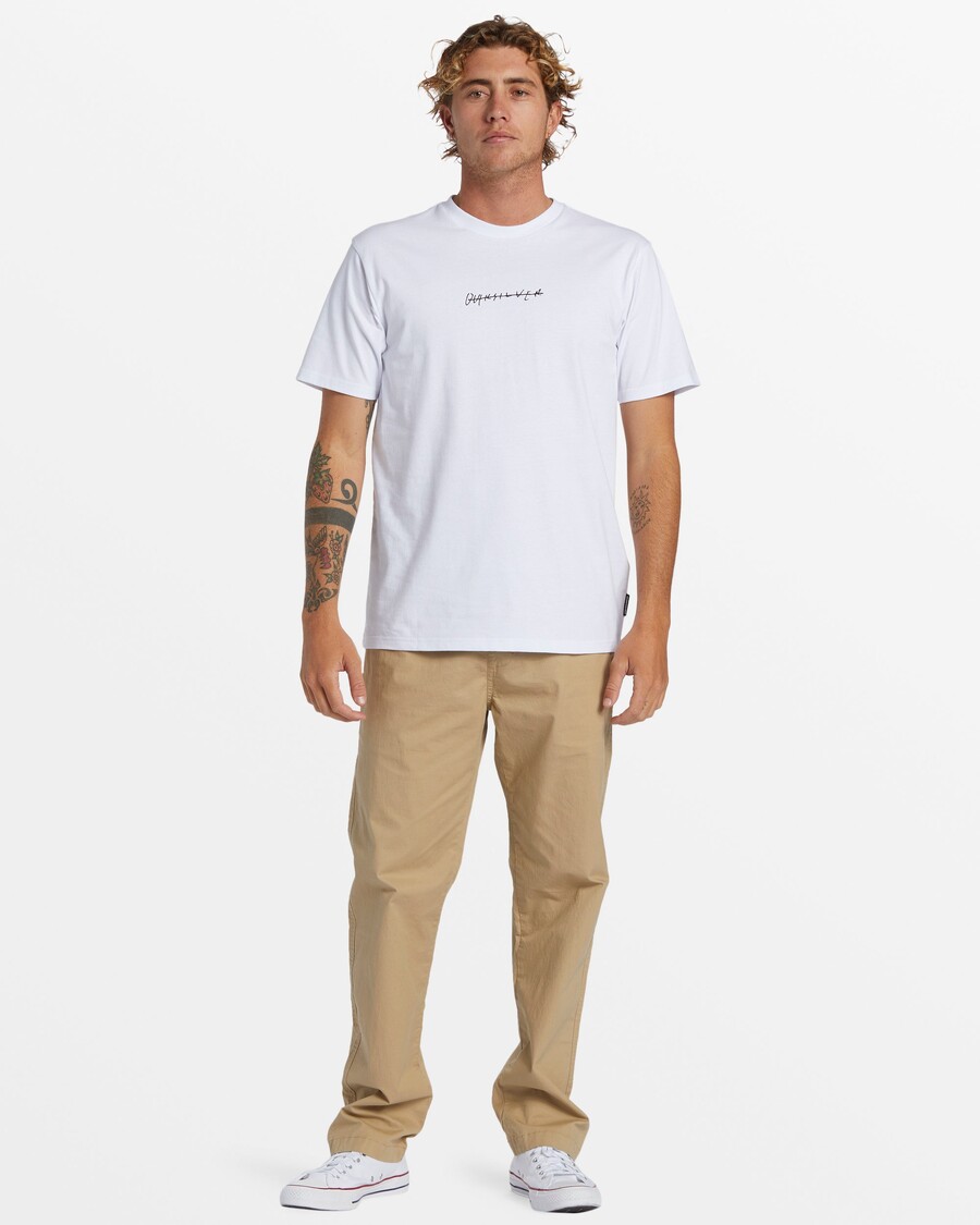 Quik ασημί Rushed Logo Dna T-shirt - λευκό