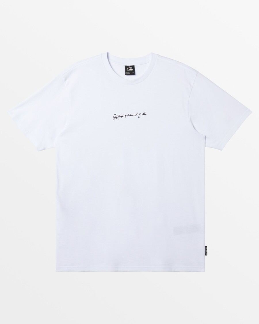 Quik ασημί Rushed Logo Dna T-shirt - λευκό