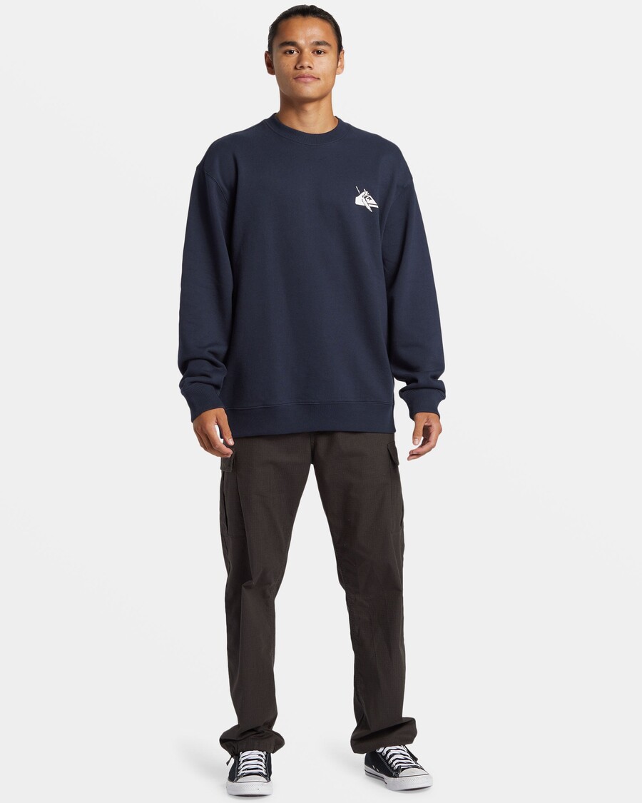Mikina Quiksilver Dna Petroglyph Crewneck - Dark Navy
