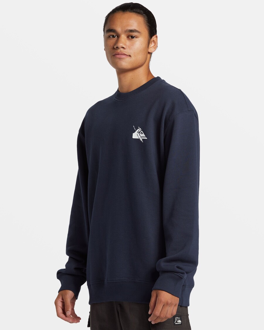 Mikina Quiksilver Dna Petroglyph Crewneck - Dark Navy
