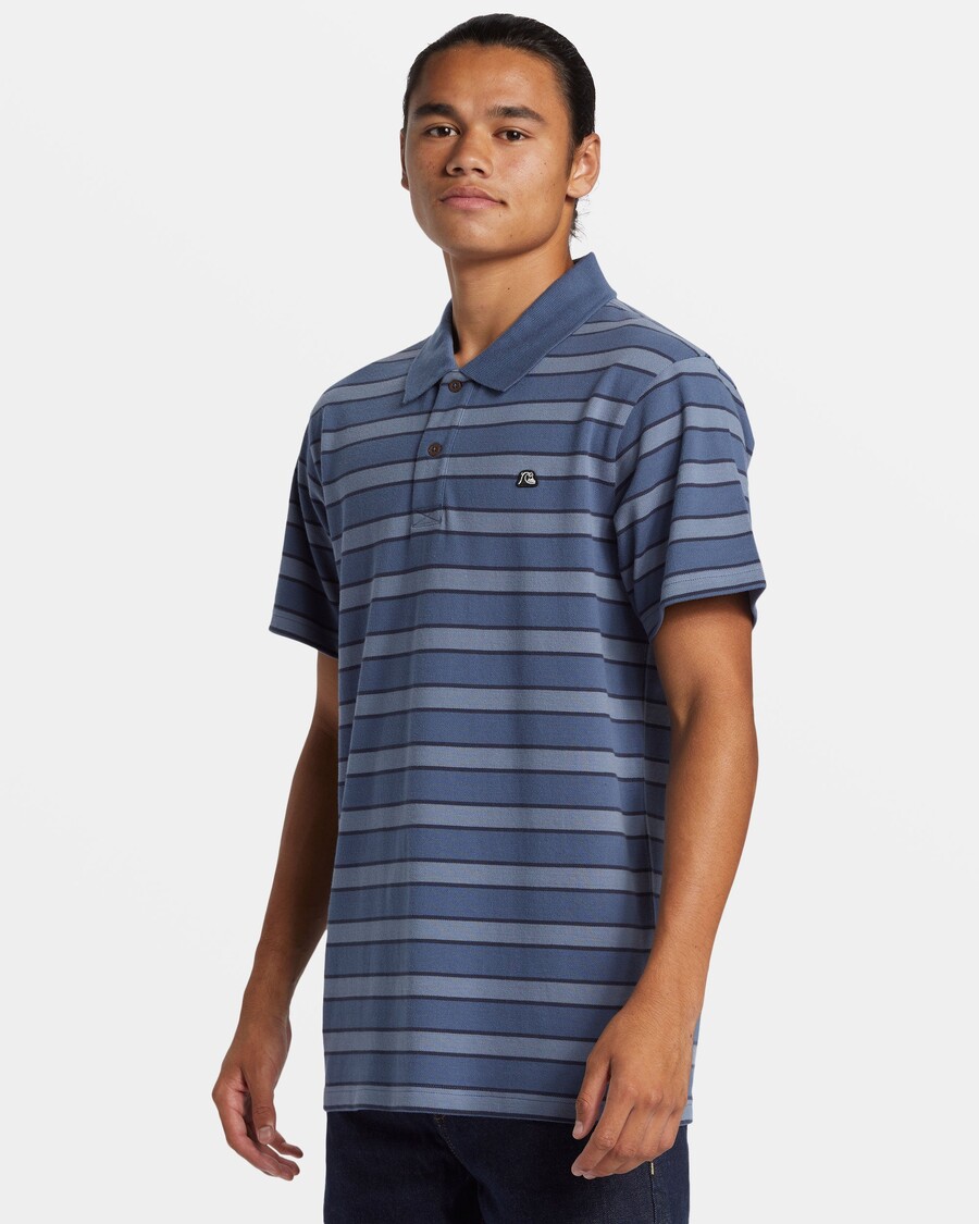 Quiksilver Dna Polo Topp Med Rund Hals - Dna Polo Vintage Indigo