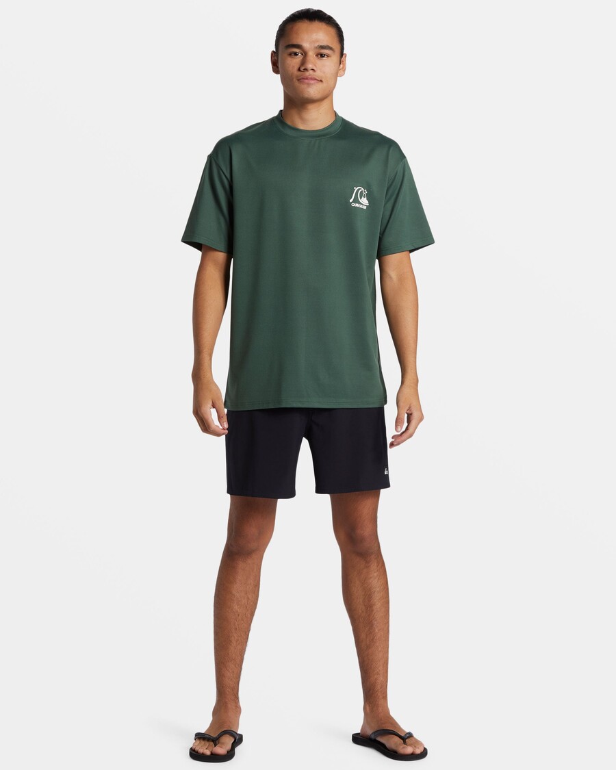 Quik Silver DNA Bubble Logo Short Sleeve Surf Tee - Forest