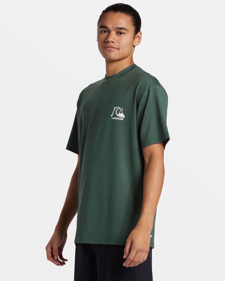 Quik Silver DNA Bubble Logo Short Sleeve Surf Tee - Forest