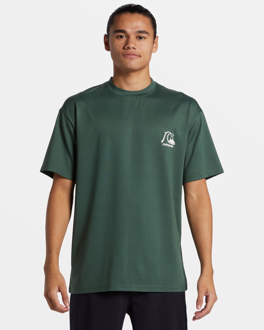 Quik Silver DNA Bubble Logo Short Sleeve Surf Tee - Forest