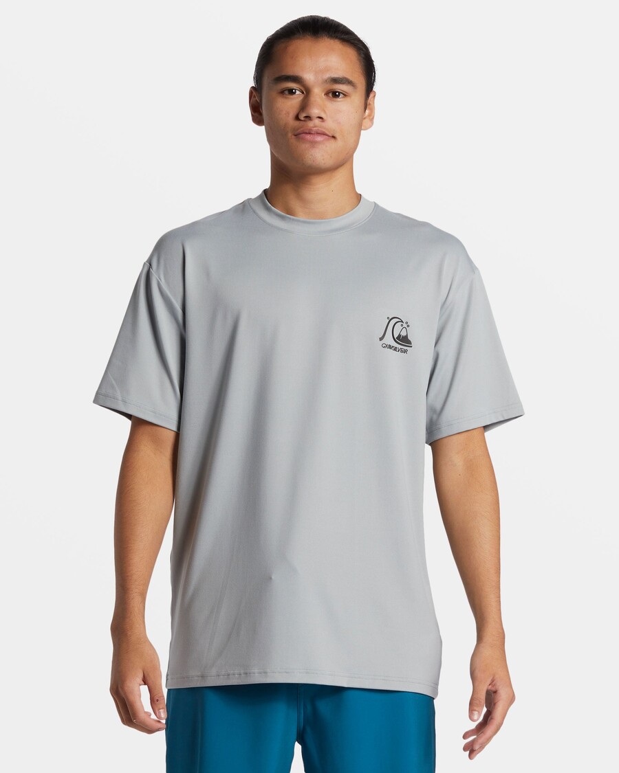 Quik Silver DNA Bubble Logo Short Sleeve Surf Tee - Quarry